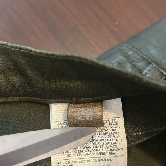 Banana Republic Dark Green Faux Leather Skinny Pants Size 29 - Picture 5 of 15